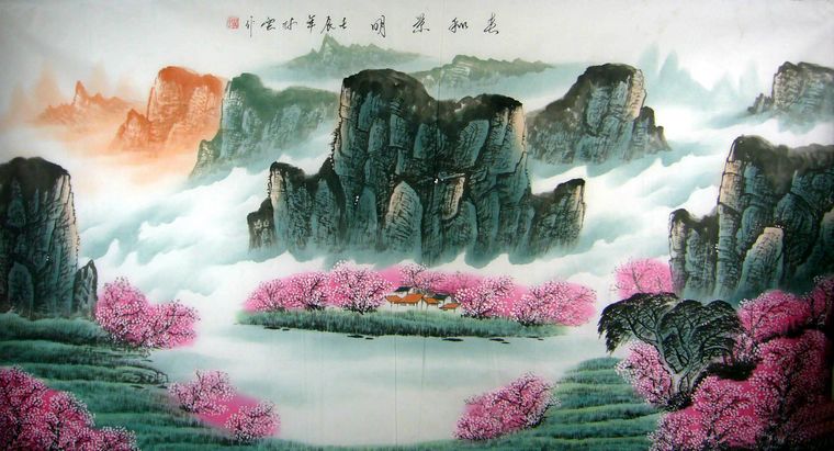六尺写意山水